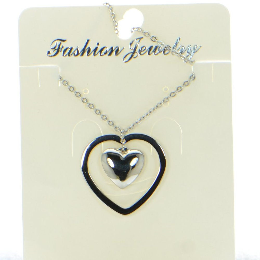 Steel by Design Heart Pendant Necklace